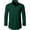 Dark Green, variant on YUEHUA Men's Green Dress Shirts Regular Fit Solid Long Sleeve Formal Shirt Business Casual Button Down Shirts