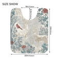 thumbnail image 2 of U-Shaped Toilet Mat Plush Bathroom Rug Mat Non Slip Bathroom Mats Hand-drawn Deer and Cardinals, 2 of 5