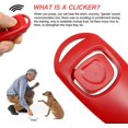 thumbnail image 4 of Clicker de entrenamiento de perro, 4 piezas de silbato de perro Clicker 2 en 1 silbato y clicker con pulsera, juego de clicker de entrenamiento de mascotas Feliz Sencillez, 4 of 5