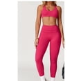 thumbnail image 3 of Conjuntos de entrenamiento for mujer, sujetador deportivo de 2 piezas, camiseta sin mangas, leggings de cintura alta, ropa deportiva for gimnasio y yoga, top de entrenamiento for mujer, 3 of 6