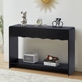thumbnail image 4 of PHOYAL Console Table Sofa Table with 2 Drawer and Open Storage Shelves, Modern Entryway Table for Living Room Hallway Bedroom, Black, 4 of 7