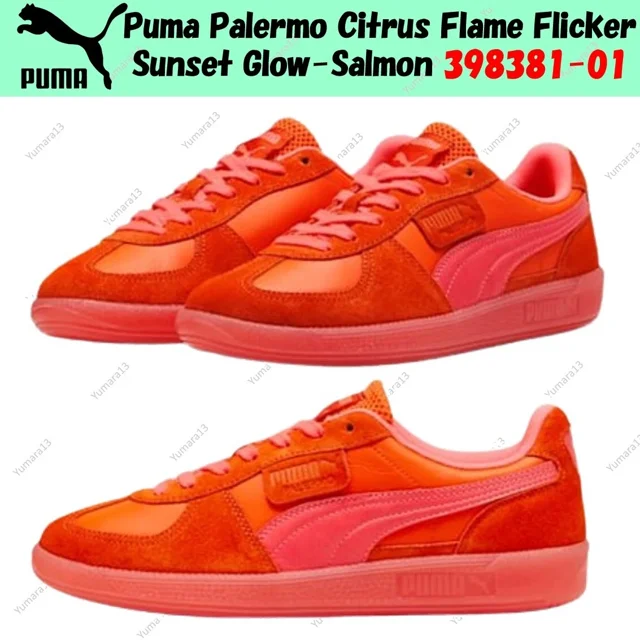 PU & MA Palermo Citrus Flame Flicker Sunset Glow-Salmon 398381-01 Men's Size