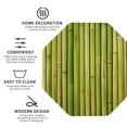thumbnail image 3 of Honeii Green Bamboo Fence Print Leather Coaster Set of 4, Ideal for Safeguarding Your Furniture from Drinks Spills and Effortless Cleanup-Octagon, 3 of 6