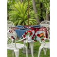 thumbnail image 2 of Outdoor Tablecloth with Umbrella Hole and Zipper, Christmas Gnomes Round Table Cloth 60 Inch Waterproof Tablecloth, Buffalo Plaid Joy Pine Branch Cardinal Birds Picnic Table Cover for Patio Camping, 2 of 7