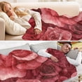 thumbnail image 5 of Fluorescent Cover blanket 70x55 inch frannel blanket Office nap blanket Camping blanket Bedding travel blanket Glow blanket Red Roses, 5 of 8