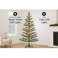 thumbnail image 2 of Stephan Roberts 7.5ft Pre-Lit Faux Alpine Balsam Tree, 780 Tips, 170 Warm White & Multicolor LED Lights, 10 Modes, Slim Artificial Christmas Tree, 2 of 19