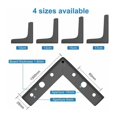 thumbnail image 3 of Juego de 4 patas de muebles de 17 cm, modernas patas de metal en forma de triángulo para mesa, pata de mueble para gabinete, sofá, con 16 tornillos y 4 protectores de patas, color negro, 3 of 5