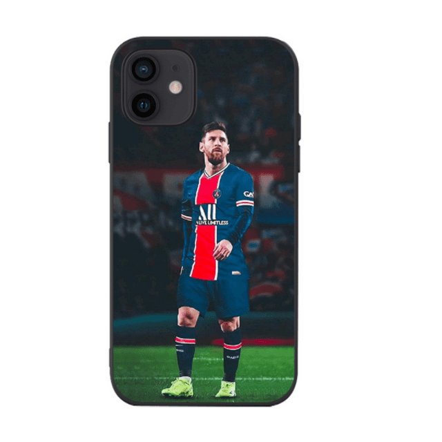 Étui iPhone 12 13 14 Pro Max, Étui Mode star du Football Messi 30