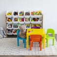 thumbnail image 6 of Humble Crew Vibrant Toddler Lightweight Plastic Table and 4 Chairs Set, Square Yellow Table & Orange/Green/Blue/Purple Chairs, 6 of 8