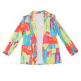 thumbnail image 2 of Blazer para mujer, colorido, sin posicionamiento, estampado, solapa, traje de moda, blusa de poliéster para mujer, 2 of 9