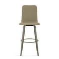 thumbnail image 2 of Amisco Watson 30 In. Swivel Bar Stool - Beige Fabric / Grey Metal, 2 of 9