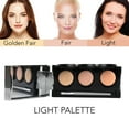 thumbnail image 3 of Dermaflage Pro Concealer Palette - Full Coverage Concealer Palette, Waterproof Concealer Cream, 3 Colors + Brush - LIGHT, 3 of 3