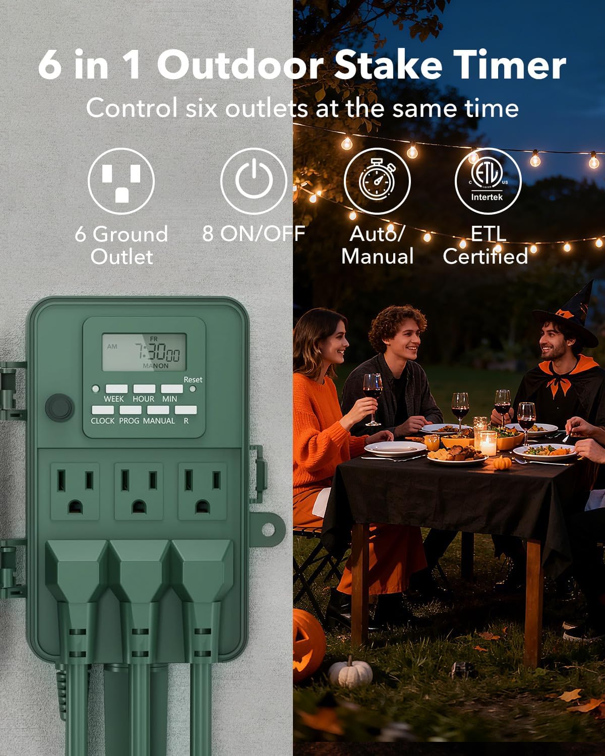 BN-LINK 7-Day Digital Outdoor Timer with Stake photo 3