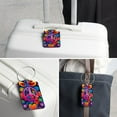 thumbnail image 6 of Peace Sign Luggage Tag, Travel Tags, Handbag Tag - Square PU Leather 2 Pack with Privacy Cover and Stainless Steel Ring - Suitable for Travel, Backpack, Handbag [Amazon Approved], 6 of 7
