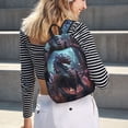 thumbnail image 5 of Xecao Urban Mechanical Dragon Canvas College Laptop Backpack, a durable rucksack designed for both men and women, ideal for travel, school, and daily use-Small, 5 of 5