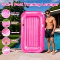 thumbnail image 6 of KOPPOP 77" x 48" XL Inflatable Tanning Pool Lounger Float with Sprinkler, 6-in-1 Suntan Tub Sunbathing Bed for Adults with Pillow & Cup Holder, 6 of 6