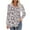 Gray, variant on LYXSSBYX Long Sleeve Shirts for Women Women's Casual Fashion Loose Pleated Crew-Neck Printed Long-Sleeved Tops
