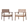 thumbnail image 2 of Modern Solid Wood Outdoor Zander Club Chair (set of 2) - Dark Brown, 2 of 6