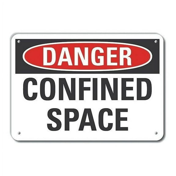 Lyle Danger Sign,7 in x 10 in,Aluminum LCU4-0364-NA_10X7