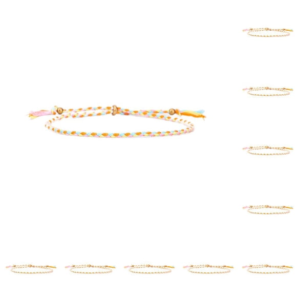 Qarigey trenzada Accesorios de joyería Adorno de mano Pulseras de hilo ajustable con borlas Decoraciones Tipo 19 Tipo 19 10piezas Qarigey CBP321278