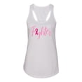 thumbnail image 2 of Wild Bobby, Fighter Breast Cancer Survivor, Breast Cancer Awareness, Women Racerback Tank Top, White, Medium, 2 of 4