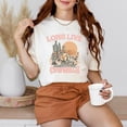 thumbnail image 2 of Long Live Cowgirls Shirt for Women and Teens Country Girl Western Style Tee Ivory Shirt Adult Large, 2 of 4