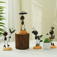 thumbnail image 4 of Ant Ornament Miniature Sculpture Delicate Beautiful Vivid Image Handmade Gifts Iron Mini Reading Ant Decoration Home Decor, 4 of 6