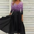 thumbnail image 2 of Gubotare Dresses Long Formal Evening Dresses with Sleeves Mother Dress for Wedding (Purple,S), 2 of 3