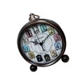 thumbnail image 4 of Reloj despertador retro para estudiantes, pequeño, duradero y práctico, estilo americano, para el hogar (sin batería, bronce)., 4 of 7