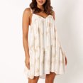 thumbnail image 2 of Gupgi Robe Mini Cami pour Femmes Imprimé Cocotier Bretelles Nouées Col en V Dos Nu Robe Fluide Robe de Vacances, 2 of 9