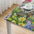 thumbnail image 4 of HAOXIT Yellow and White Check Kitchen Dinner Table Cover Table Protector for Party Holiday BBQ Table Cloth Decoration 46*46, 4 of 7