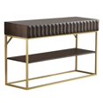 thumbnail image 2 of Furniture of America Giffore Table Console en Métal à 1 Tablette, Noyer, 2 of 5