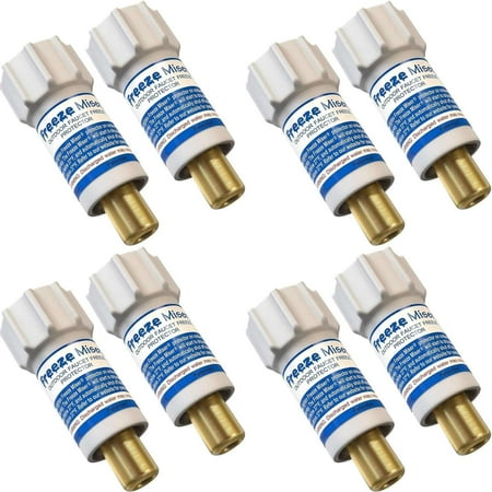 The Freeze Miser® -8 Pack- Outdoor Faucet Freeze Protection | Durable Replacement for Faucet Covers for Winter - Freeze Proof Outdoor Faucet Protector - Low Maintenance & Easy to Install -Saves Water