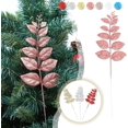 thumbnail image 3 of Nvzi Guirnalda de hojas artificiales para árbol de Navidad, decoración colgante para boda, color dorado, 3 of 5