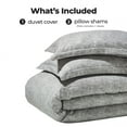 thumbnail image 5 of Superior Melange Flannel Cotton Duvet Set, Full/Queen, Charcoal, 5 of 9