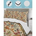 thumbnail image 4 of Quilts Twin Size, Fall Leaves Soft Comforter Bedding Set for Bed, Farmhouse Beige Botanical Leaf Autumn Lightweight Quilted Bedspread with Pillow Cover(2 Pieces) for All Season, 68x86 Inch, 4 of 6