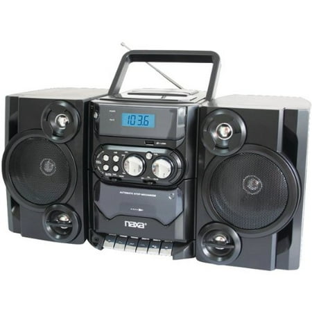 NAXA NPB428 Portable CD/MP3 Player with AM/FM Radio, Detachable Speakers, Remote & USB Inputs by Naxa