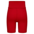 thumbnail image 4 of Doomiva Girls Athletic Swim Shorts Solid Color Shorts Sport Cheer Workout Running Red 130, 4 of 6