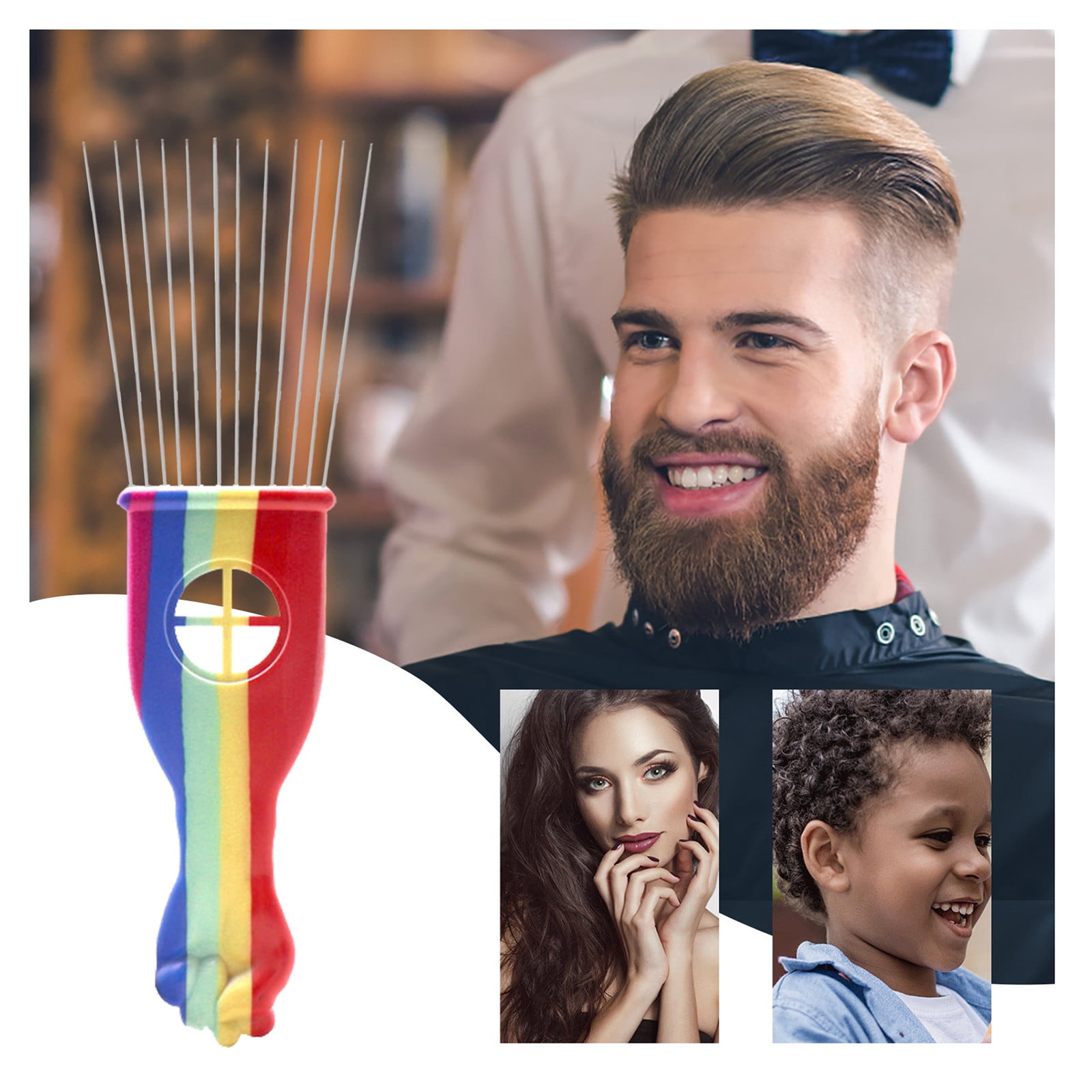 NIUREDLTD Hair Pick, Metal Picks For Hair, Combs Detangle Wig Braid