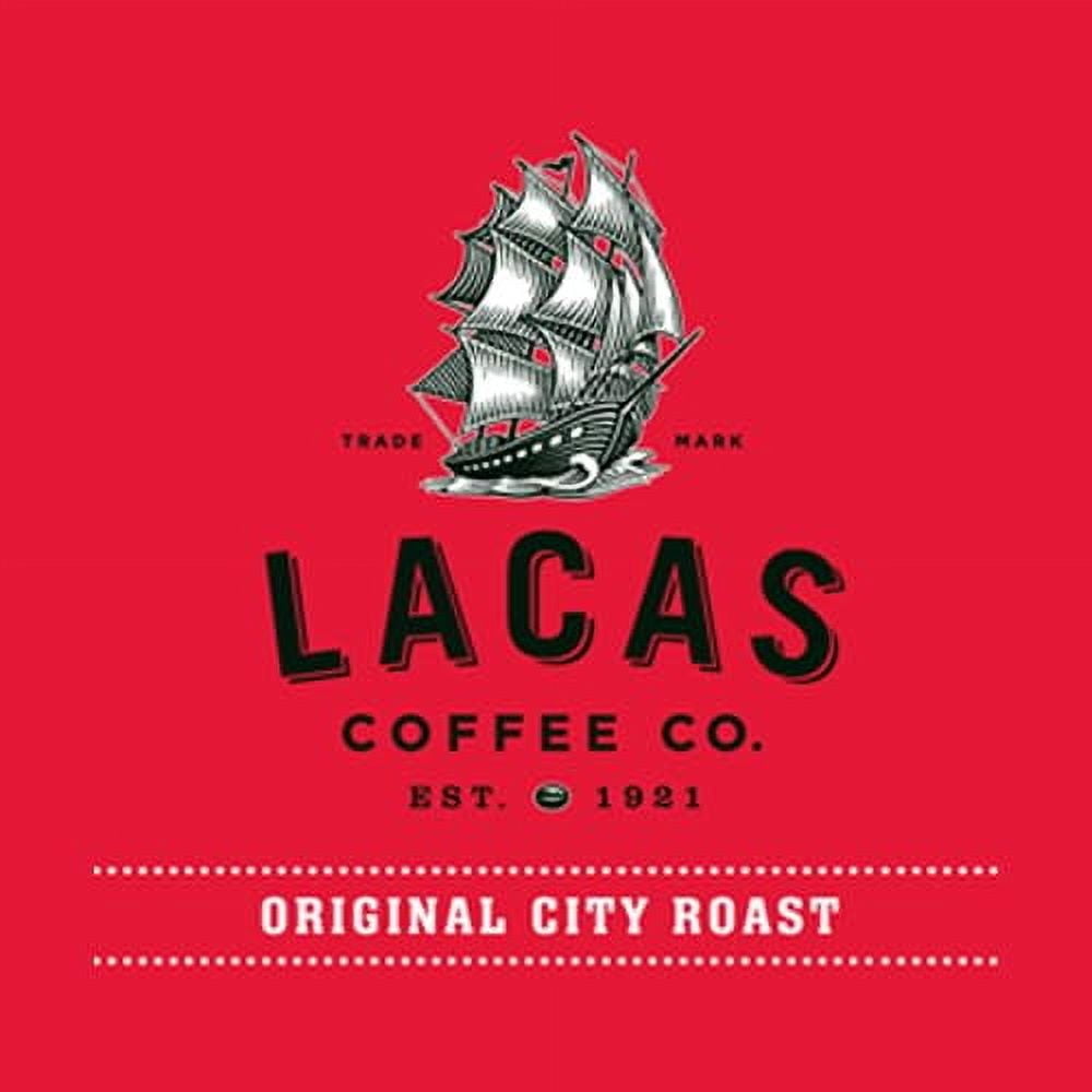 Lacas Original City Roast Ground Coffee, 25/16 oz Bags – Premium Gourmet Blend with Sweet Full-Bodied Finish – Bulk Coffee for Cafés and Restaurants