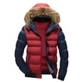 thumbnail image 1 of Chaqueta acolchada de invierno Augper para hombre, abrigo grueso de invierno, chaqueta acolchada cálida con capucha, 1 of 5