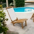thumbnail image 3 of Brown And Brown and White Solid Wood Deck Chair, 3 of 5