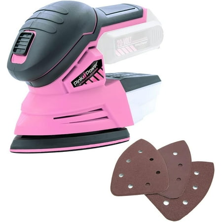 Restored Pink Power Sander (TOOL ONLY - Does Not Include Battery or Charger) - (Refurbished)