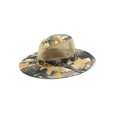 Men Summer Wide Brim Western Style Cowboy Hat Camouflage Mesh Cap Sunhat #7