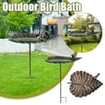 thumbnail image 5 of Outdoor Bird Bath Cast Iron Leaf-Shaped Water Bowl Statue Bird Bath Standing Metal Garden Decoration Balcony Yard For Patio Pole, 5 of 9