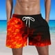 thumbnail image 1 of Puntoco Shorts De Playa Para Hombre Con Bolsillos Con Cordón, Pantalones Cortos Estampados De Secado Rápido, Verde Xxxxl, 1 of 5