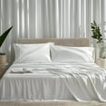 thumbnail image 1 of ViscoLogic Series Egyptian Comfort - Silky Smooth Lightweight Bedsheet Set - Brushed Micro - Deep Pocket - White (King), 1 of 7