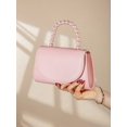 thumbnail image 3 of Women's Pink Pearl Handle Evening Clutch Purse, Elegant Bridal Party Handbag for Wedding, Prom and Banquet, 3 of 6