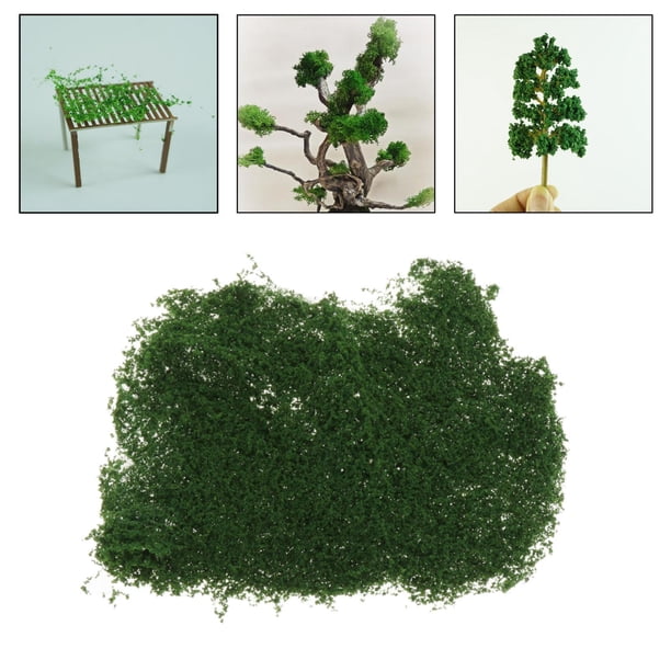 Planta de Artificial eterna, hierba de eterna, decoración para jardín y hogar, Material de flores DIY, accesorios para micropaisaje de jar , Verde oscuro Miniatura