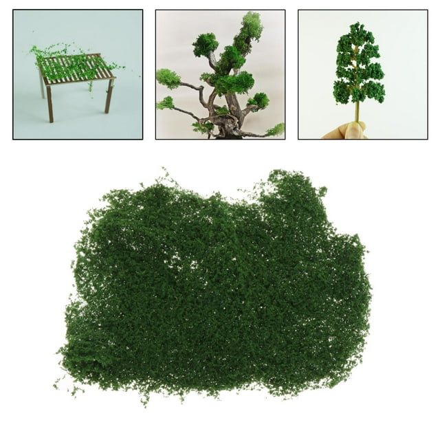 Planta de Artificial eterna, hierba de eterna, decoración para jardín y hogar, Material de flores DIY, accesorios para micropaisaje de jar , Verde oscuro Miniatura